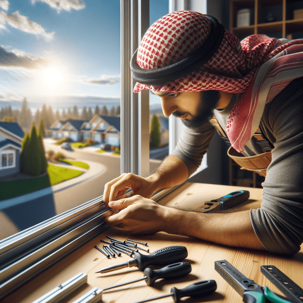 Master Installing Window Screen Pins in Spokane